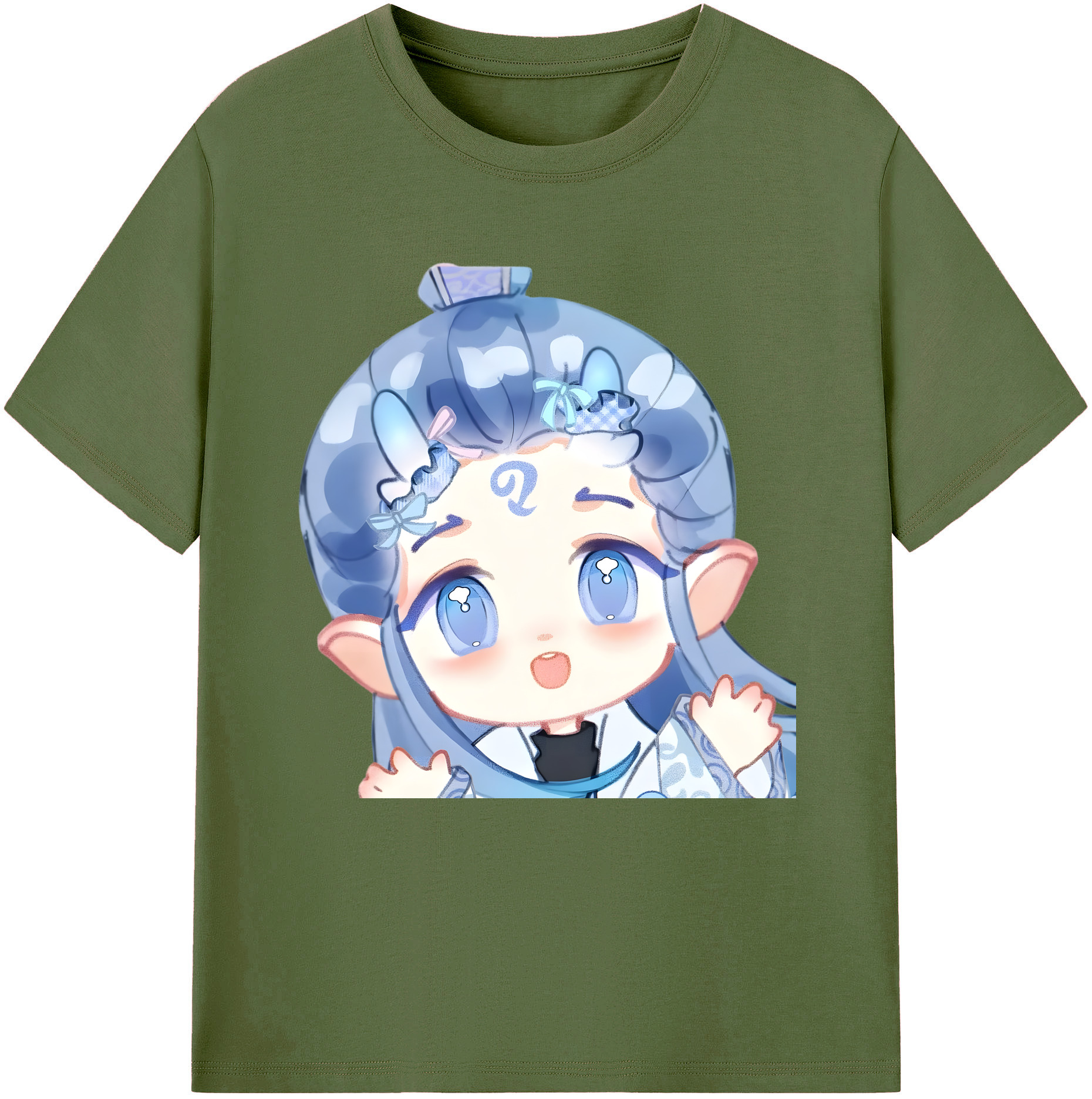 （画像用） Ne Zha 2 ナタ 魔童の大暴れ 綿100％半袖Tシャツ（フロントプリント）